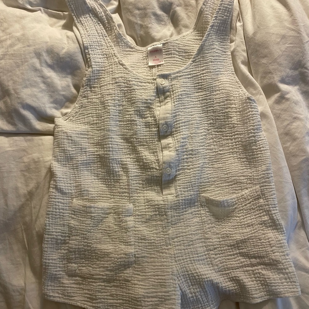 White Cotton Romper